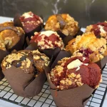 Muffins crumble rellenos